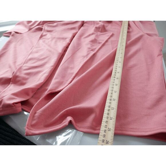 Mauve Drape-Front Three-Quarter Sleeve Blazer #1763-C7 - Picture 7 of 8